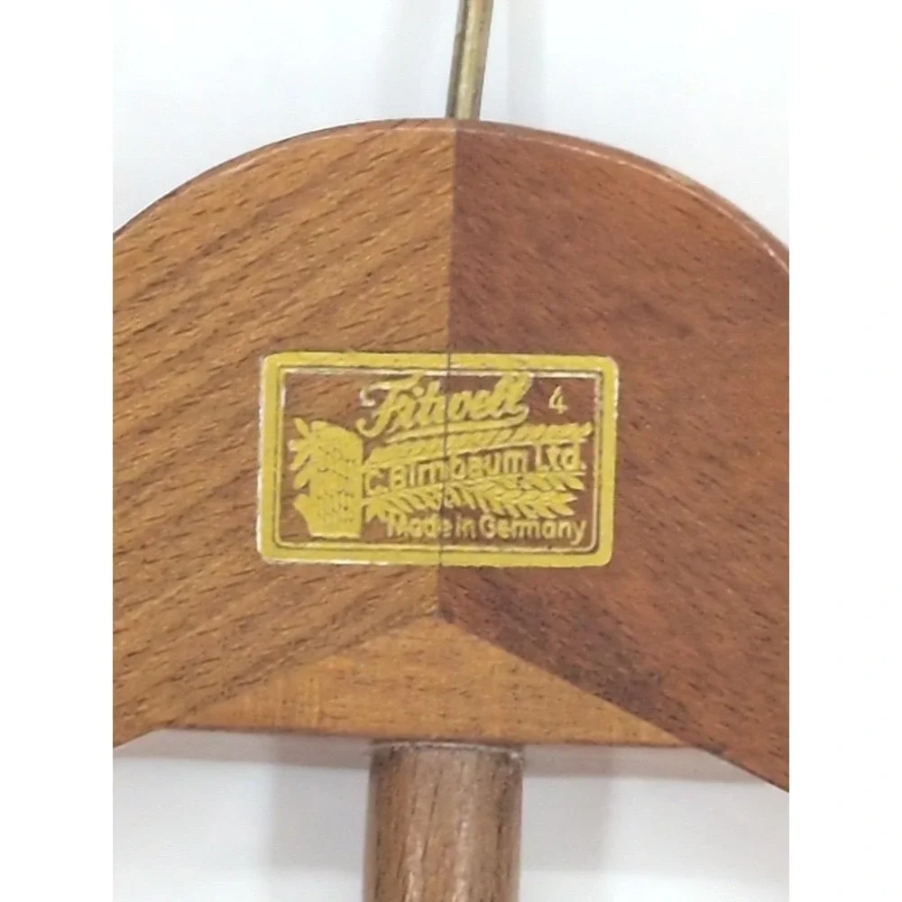 VTG Fitwell Wooden Suit Hanger Detachable Extension Reach Pole RARE  GERMANY